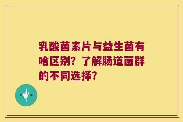 乳酸菌素片与益生菌有啥区别？了解肠道菌群的不同选择？