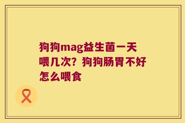 狗狗mag益生菌一天喂几次?狗狗肠胃不好怎么喂食 狗狗mag益生菌一天喂几次?狗狗肠胃不好怎么喂食