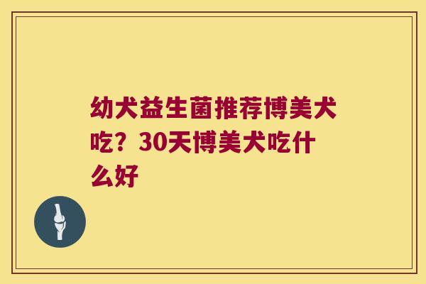 幼犬益生菌推荐博美犬吃？30天博美犬吃什么好