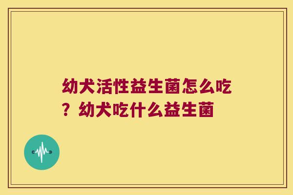 幼犬活性益生菌怎么吃？幼犬吃什么益生菌