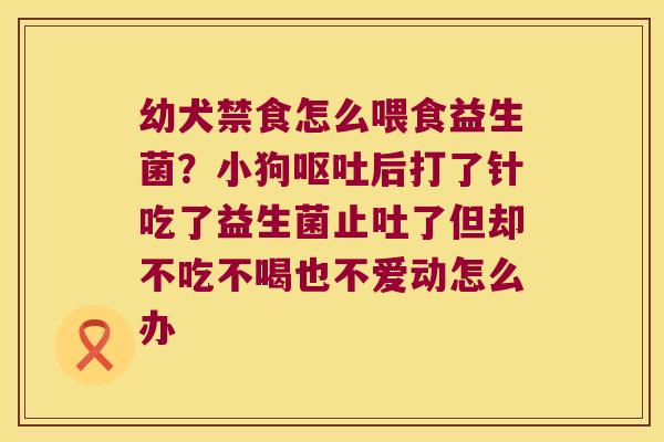 幼犬禁食怎么喂食益生菌?小狗后打了针吃了益生菌止吐了但却不吃不喝也不爱动怎么办 幼犬禁食怎么喂食益生菌?小狗后打了针吃了益生菌止吐了但却不吃不喝也不爱动怎么办