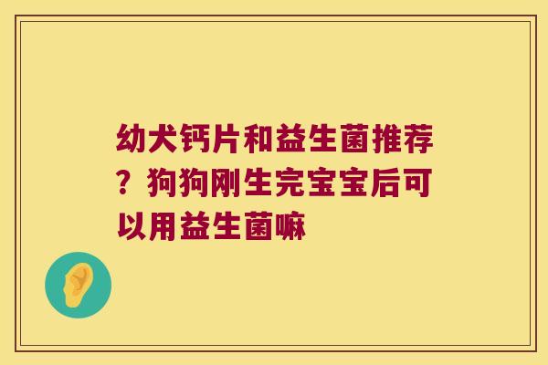 幼犬钙片和益生菌推荐?狗狗刚生完宝宝后可以用益生菌嘛 幼犬钙片和益生菌推荐?狗狗刚生完宝宝后可以用益生菌嘛