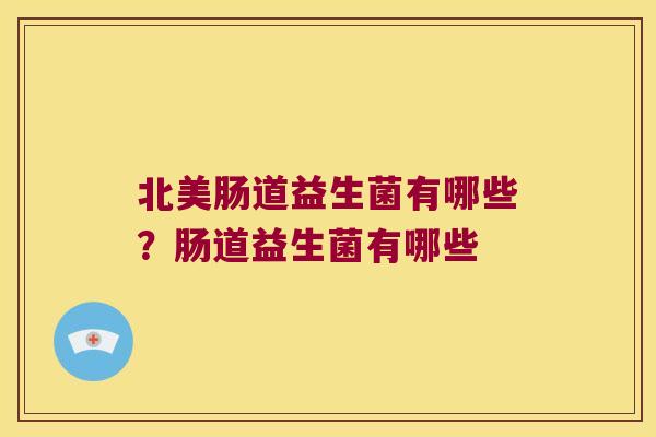 北美肠道益生菌有哪些？肠道益生菌有哪些