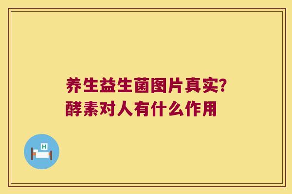 养生益生菌图片真实？酵素对人有什么作用