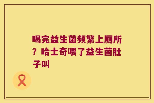 喝完益生菌频繁上厕所？哈士奇喂了益生菌肚子叫