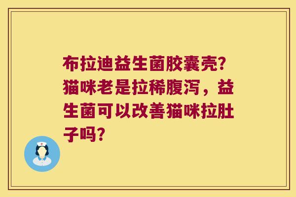 布拉迪益生菌胶囊壳？猫咪老是拉稀腹泻，益生菌可以改善猫咪拉肚子吗？