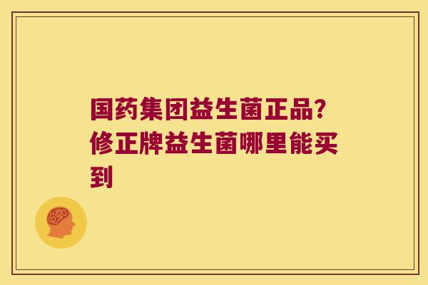 国药集团益生菌正品？修正牌益生菌哪里能买到