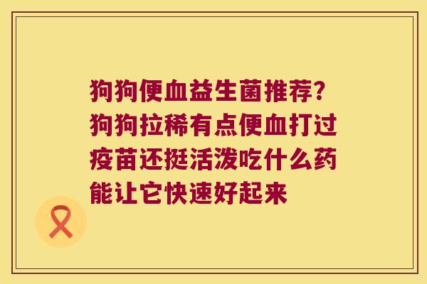 狗狗便益生菌推荐?狗狗拉稀有点便打过疫苗还挺活泼吃什么药能让它快速好起来 狗狗便益生菌推荐?狗狗拉稀有点便打过疫苗还挺活泼吃什么药能让它快速好起来