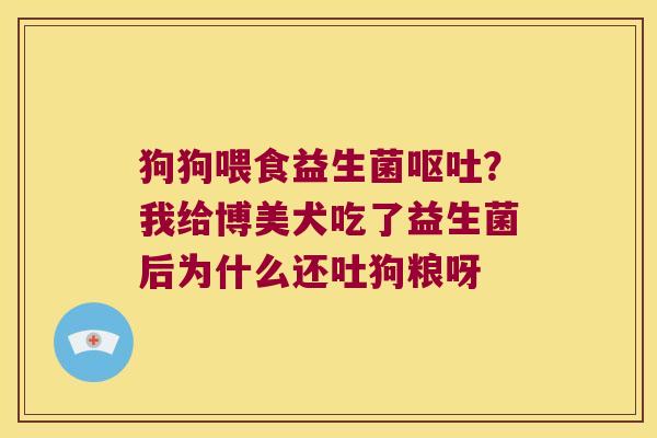 狗狗喂食益生菌?我给博美犬吃了益生菌后为什么还吐狗粮呀 狗狗喂食益生菌?我给博美犬吃了益生菌后为什么还吐狗粮呀