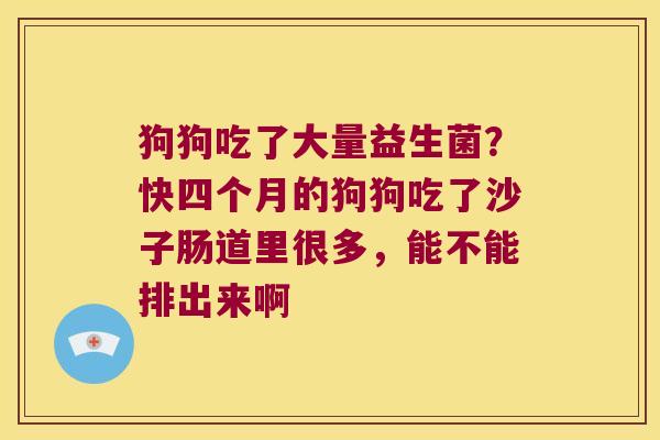 狗狗吃了大量益生菌？快四个月的狗狗吃了沙子肠道里很多，能不能排出来啊