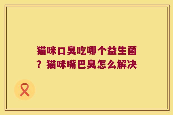猫咪吃哪个益生菌?猫咪嘴巴臭怎么解决 猫咪吃哪个益生菌?猫咪嘴巴臭怎么解决
