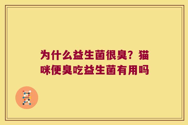 为什么益生菌很臭？猫咪便臭吃益生菌有用吗