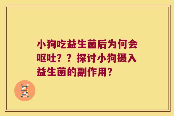 小狗吃益生菌后为何会呕吐？？探讨小狗摄入益生菌的副作用？