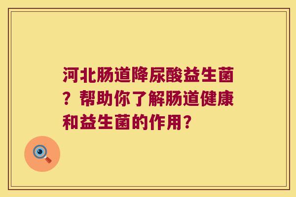 河北肠道降尿酸益生菌?帮助你了解肠道健康和益生菌的作用? 河北肠道降尿酸益生菌?帮助你了解肠道健康和益生菌的作用?