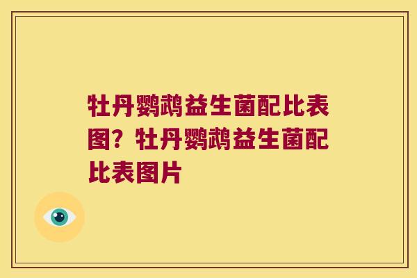 牡丹鹦鹉益生菌配比表图?牡丹鹦鹉益生菌配比表图片 牡丹鹦鹉益生菌配比表图?牡丹鹦鹉益生菌配比表图片