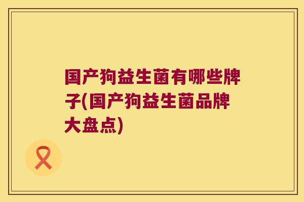国产狗益生菌有哪些牌子(国产狗益生菌品牌大盘点)