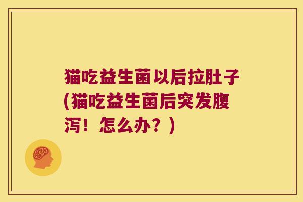 猫吃益生菌以后拉肚子(猫吃益生菌后突发腹泻！怎么办？)