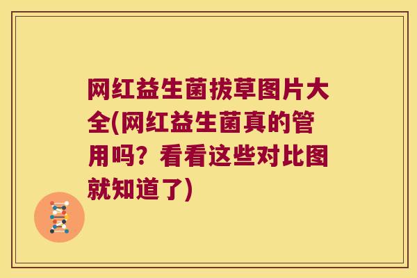 网红益生菌拔草图片大全(网红益生菌真的管用吗？看看这些对比图就知道了)