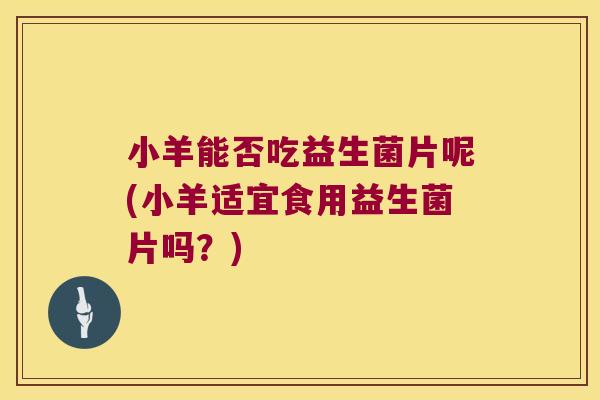 小羊能否吃益生菌片呢(小羊适宜食用益生菌片吗？)