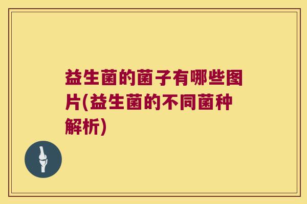 益生菌的菌子有哪些图片(益生菌的不同菌种解析)