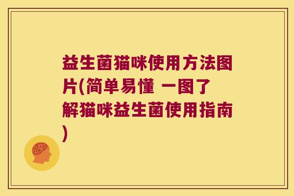 益生菌猫咪使用方法图片(简单易懂 一图了解猫咪益生菌使用指南)