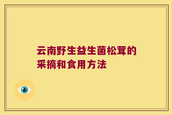 云南野生益生菌松茸的采摘和食用方法 云南野生益生菌松茸的采摘和食用方法