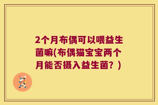2个月布偶可以喂益生菌嘛(布偶猫宝宝两个月能否摄入益生菌？)