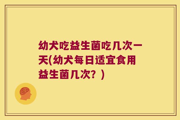 幼犬吃益生菌吃几次一天(幼犬每日适宜食用益生菌几次？)