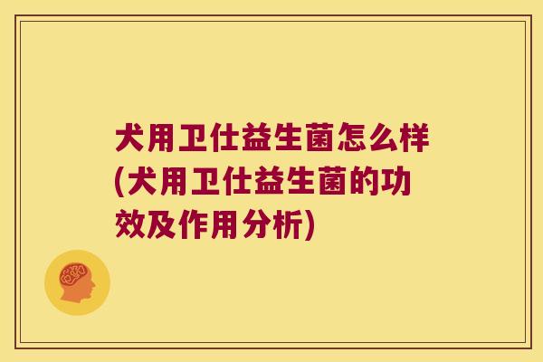 犬用卫仕益生菌怎么样(犬用卫仕益生菌的功效及作用分析)