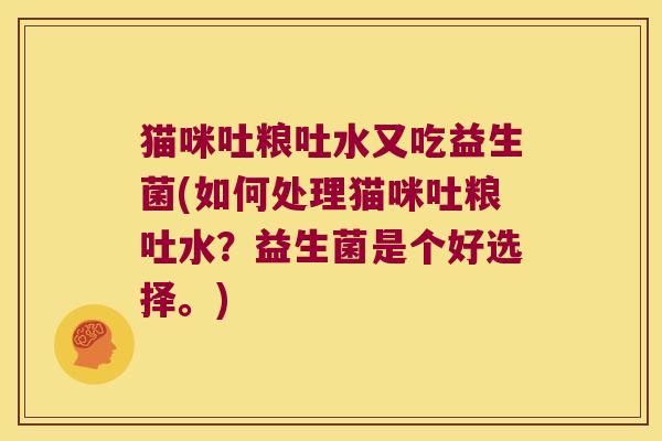 猫咪吐粮吐水又吃益生菌(如何处理猫咪吐粮吐水？益生菌是个好选择。)