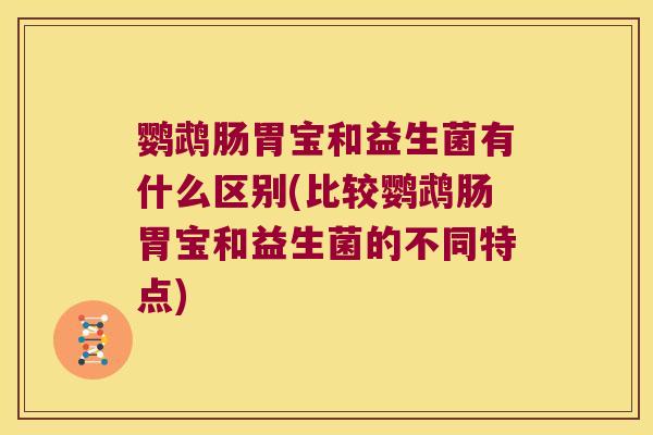 鹦鹉肠胃宝和益生菌有什么区别(比较鹦鹉肠胃宝和益生菌的不同特点) 鹦鹉肠胃宝和益生菌有什么区别(比较鹦鹉肠胃宝和益生菌的不同特点)