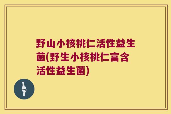 野山小核桃仁活性益生菌(野生小核桃仁富含活性益生菌)