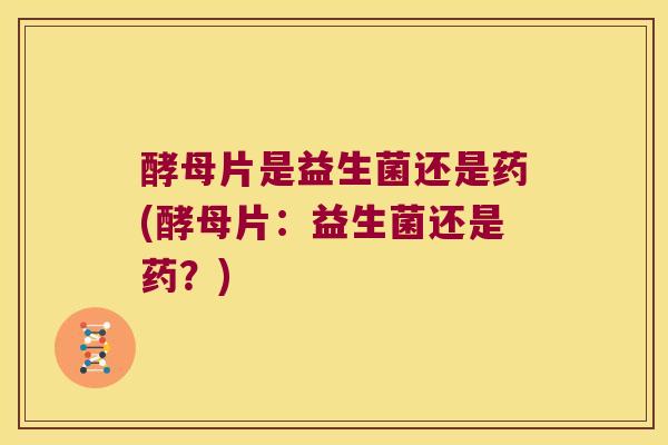酵母片是益生菌还是药(酵母片：益生菌还是药？)