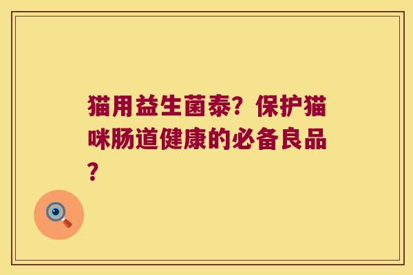 猫用益生菌泰？保护猫咪肠道健康的必备良品？