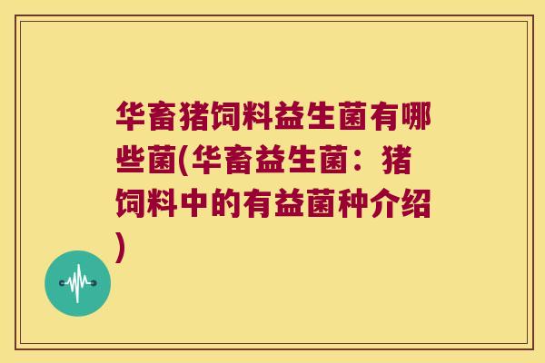 华畜猪饲料益生菌有哪些菌(华畜益生菌:猪饲料中的有益菌种介绍) 华畜猪饲料益生菌有哪些菌(华畜益生菌:猪饲料中的有益菌种介绍)