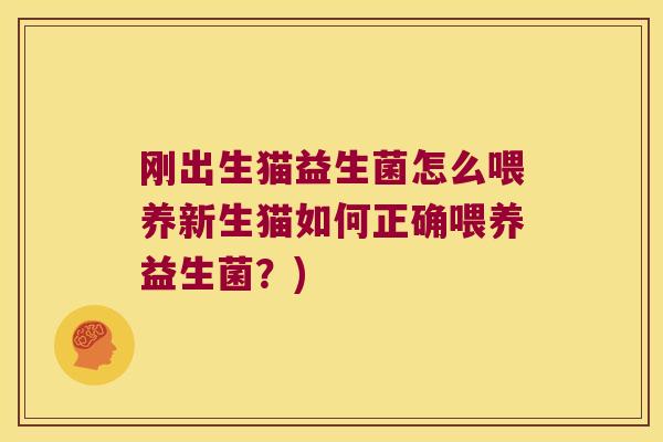 刚出生猫益生菌怎么喂养新生猫如何正确喂养益生菌？)