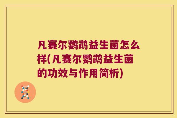 凡赛尔鹦鹉益生菌怎么样(凡赛尔鹦鹉益生菌的功效与作用简析)