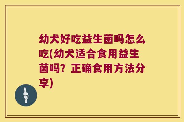 幼犬好吃益生菌吗怎么吃(幼犬适合食用益生菌吗?正确食用方法分享) 幼犬好吃益生菌吗怎么吃(幼犬适合食用益生菌吗?正确食用方法分享)