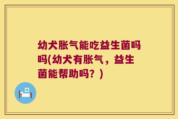 幼犬胀气能吃益生菌吗吗(幼犬有胀气，益生菌能帮助吗？)