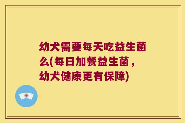幼犬需要每天吃益生菌么(每日加餐益生菌，幼犬健康更有保障)