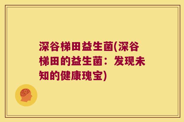 深谷梯田益生菌(深谷梯田的益生菌：发现未知的健康瑰宝)