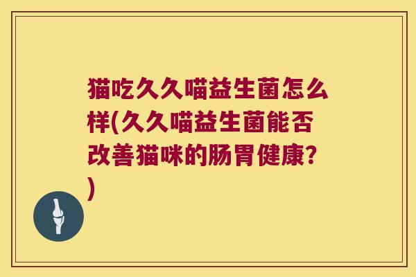 猫吃久久喵益生菌怎么样(久久喵益生菌能否改善猫咪的肠胃健康？)