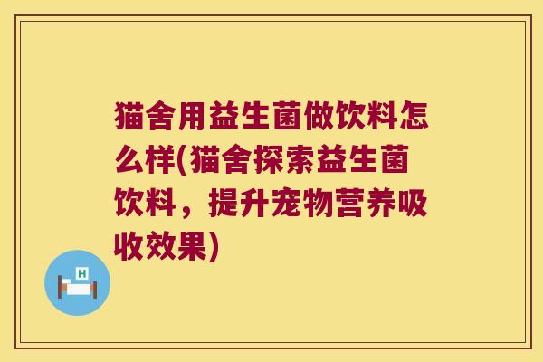猫舍用益生菌做饮料怎么样(猫舍探索益生菌饮料，提升宠物营养吸收效果)