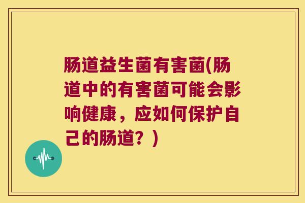 肠道益生菌有害菌(肠道中的有害菌可能会影响健康，应如何保护自己的肠道？)