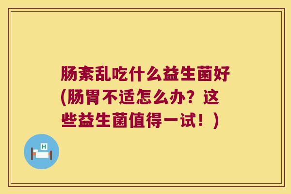 肠紊乱吃什么益生菌好(肠胃不适怎么办？这些益生菌值得一试！)