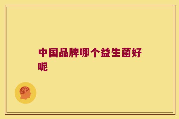 中国品牌哪个益生菌好呢 中国品牌哪个益生菌好呢