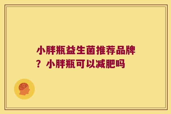 小胖瓶益生菌推荐品牌？小胖瓶可以减肥吗
