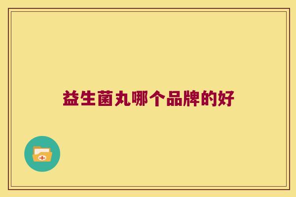 益生菌丸哪个品牌的好