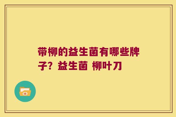 带柳的益生菌有哪些牌子?益生菌 柳叶刀 带柳的益生菌有哪些牌子?益生菌 柳叶刀