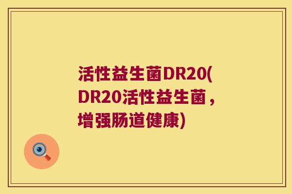 活性益生菌DR20(DR20活性益生菌，增强肠道健康)
